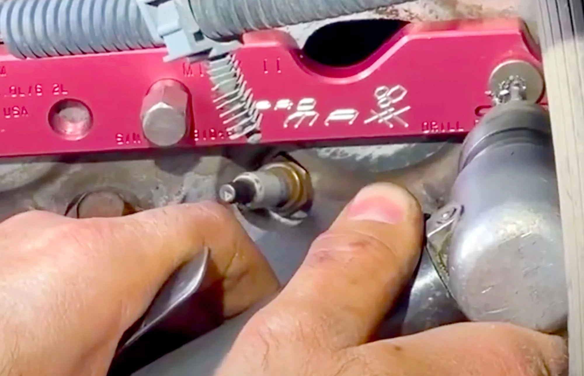 Exhaust Manifold Broken Bolt Repair Kit In Use