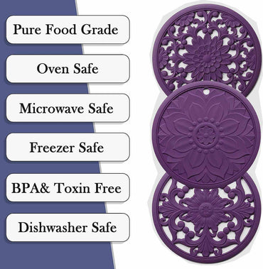 Silicone Trivets For Hot Pots And Pans, Multi-purpose Trivet Mat