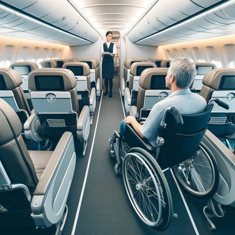 wheelchair user being allowed to remain in wheelchair on a flight