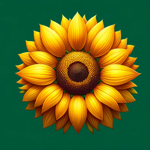 yellow sunflower on a green background