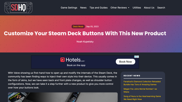 Steam Deck HQ article screenshot