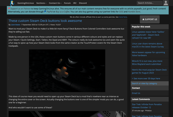 screenshot of gaming on linux article