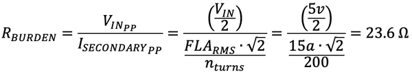 Burden Resistor Equation
