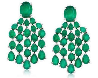 green earrings