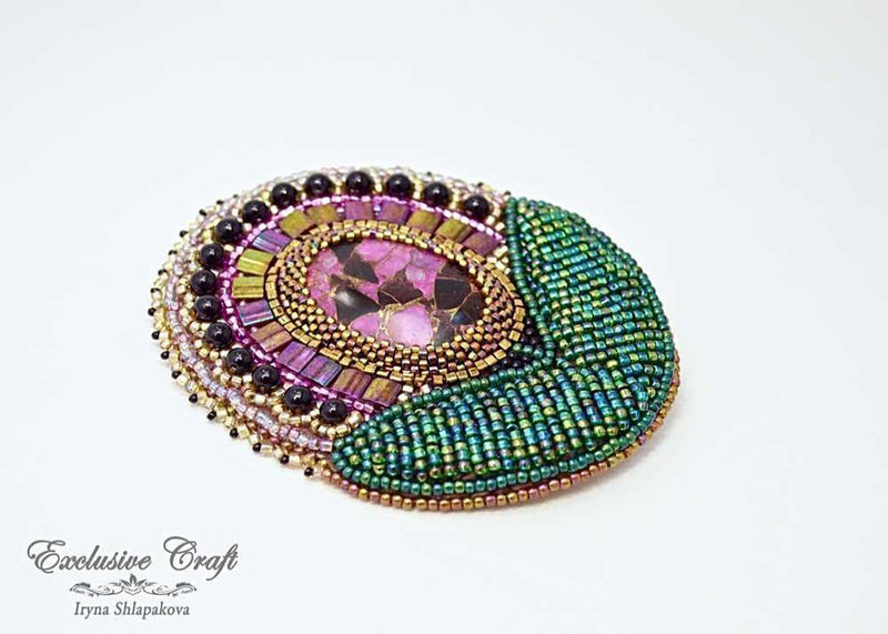 beaded brooch