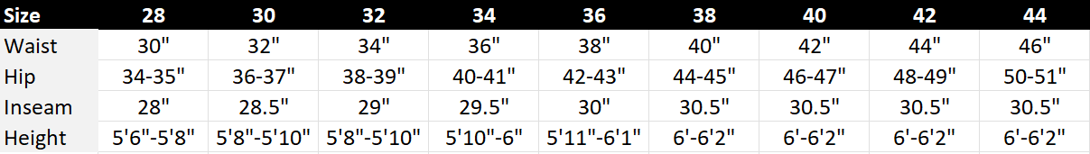 Fox Men's sizing runs similar to other brands