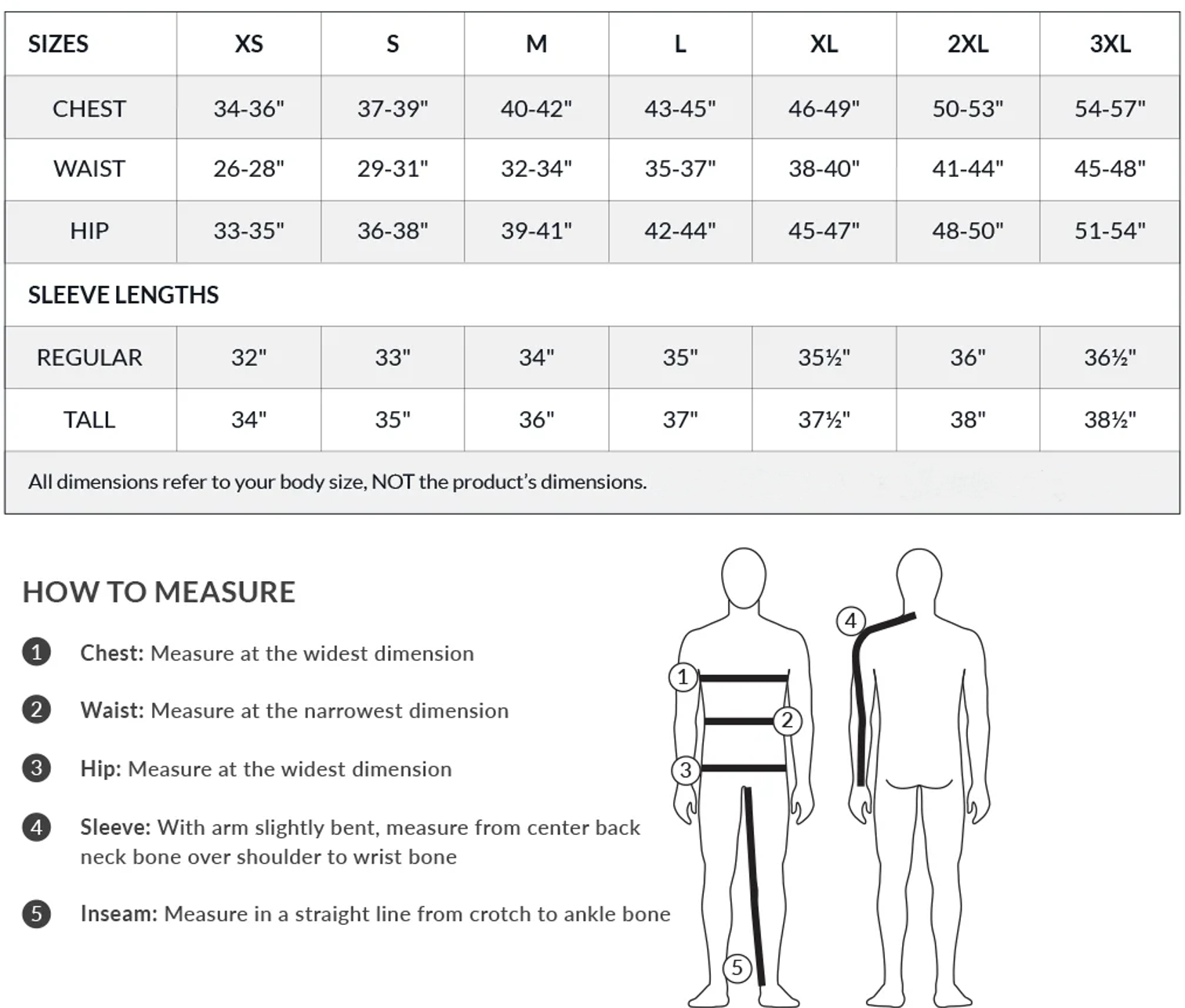 Obermeyer sizing runs similar to other brands