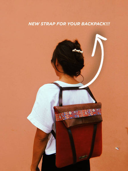 backpack strap woman