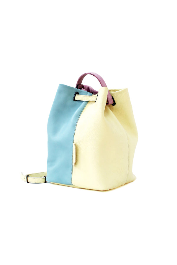 Color block Shoulder bag  Primary colors in waterproof leather –  mariamaleta