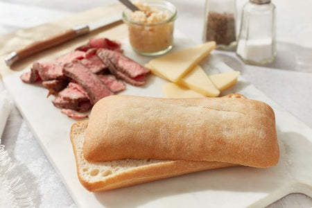 COM: Bun Ciabatta Rectangle Sliced - 50 x 90 Grams