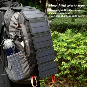 Outdoor Multifunctional Portable Solar Charging Panel 5V 1A USB Output Device Camping Tool High Power Output - wonderfullyblessedandbeautifullymade