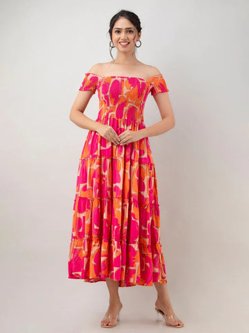 Multicolored Floral Maxi Dress: