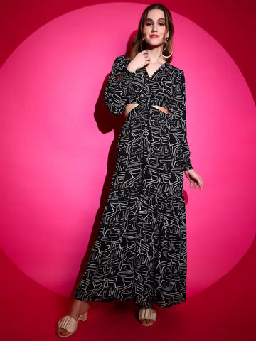 Noir Elegance Maxi Dress: styled by influencers on wyshlist