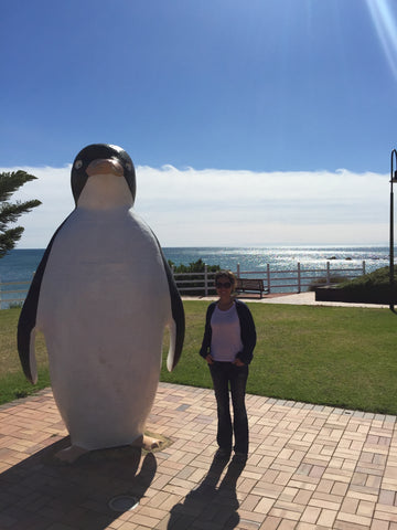 Penguin Organics - Best Organic Baby Clothes - visiting Penguin town in Tasmania