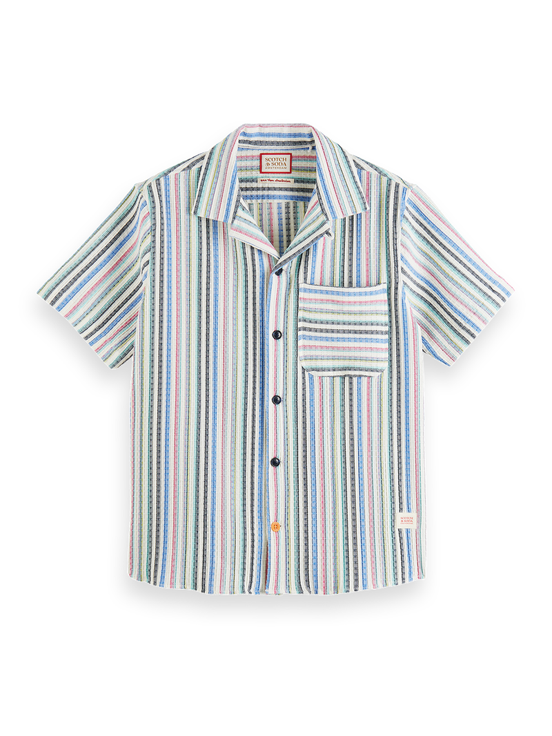 Structured Short Sleeve Stripe Shirt | Scotch & Soda