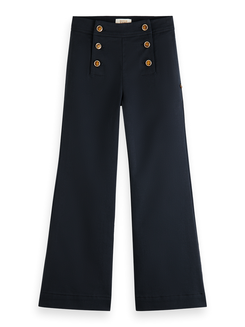 High-Rise Wide Leg Sailor Pants
