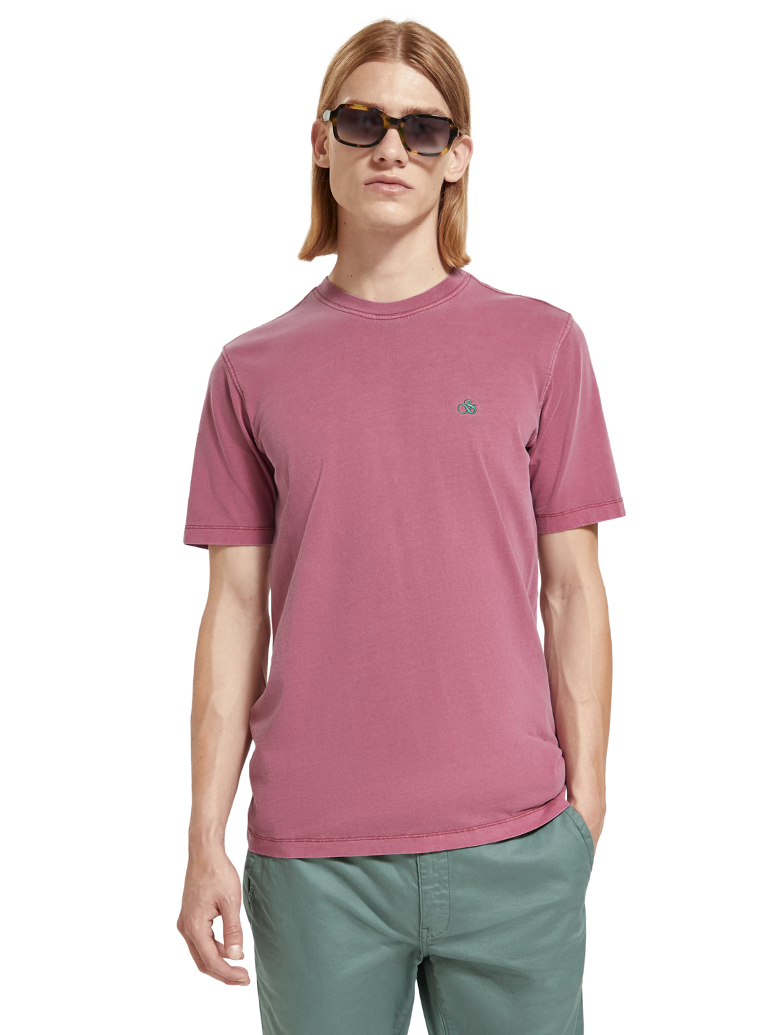 Men's Logo T-Shirt | Pink | | Scotch & Soda