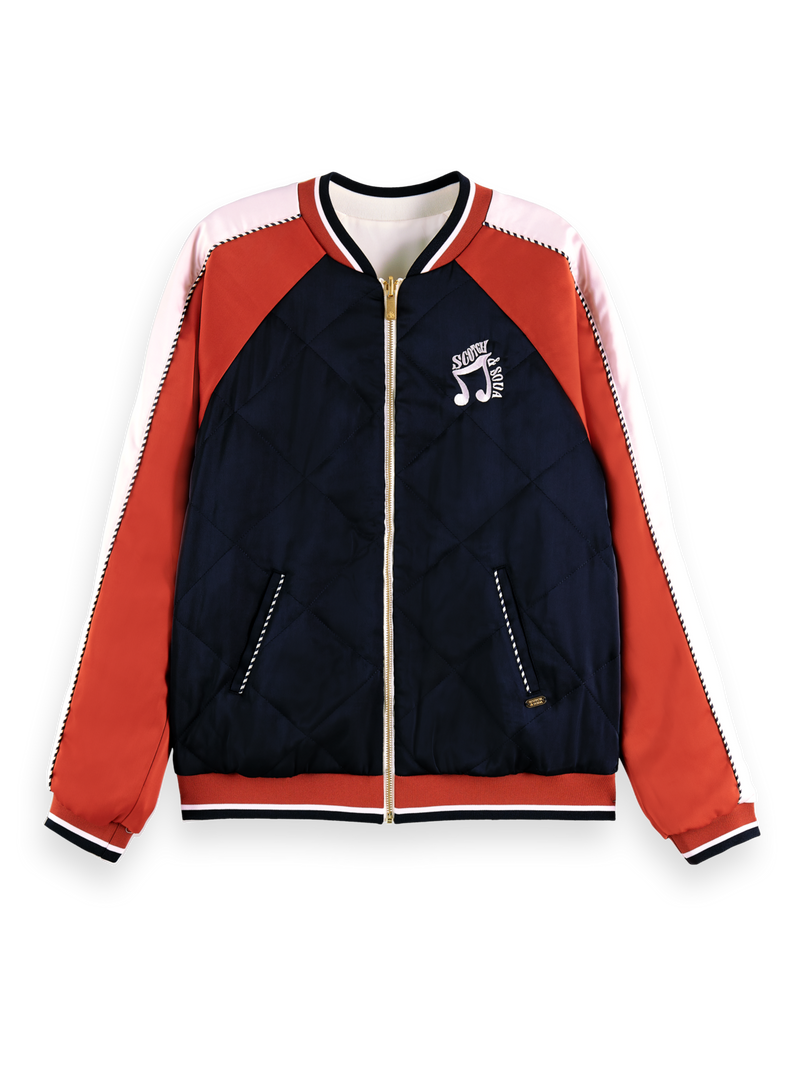 Varsity Jacket - Blue + Ecru