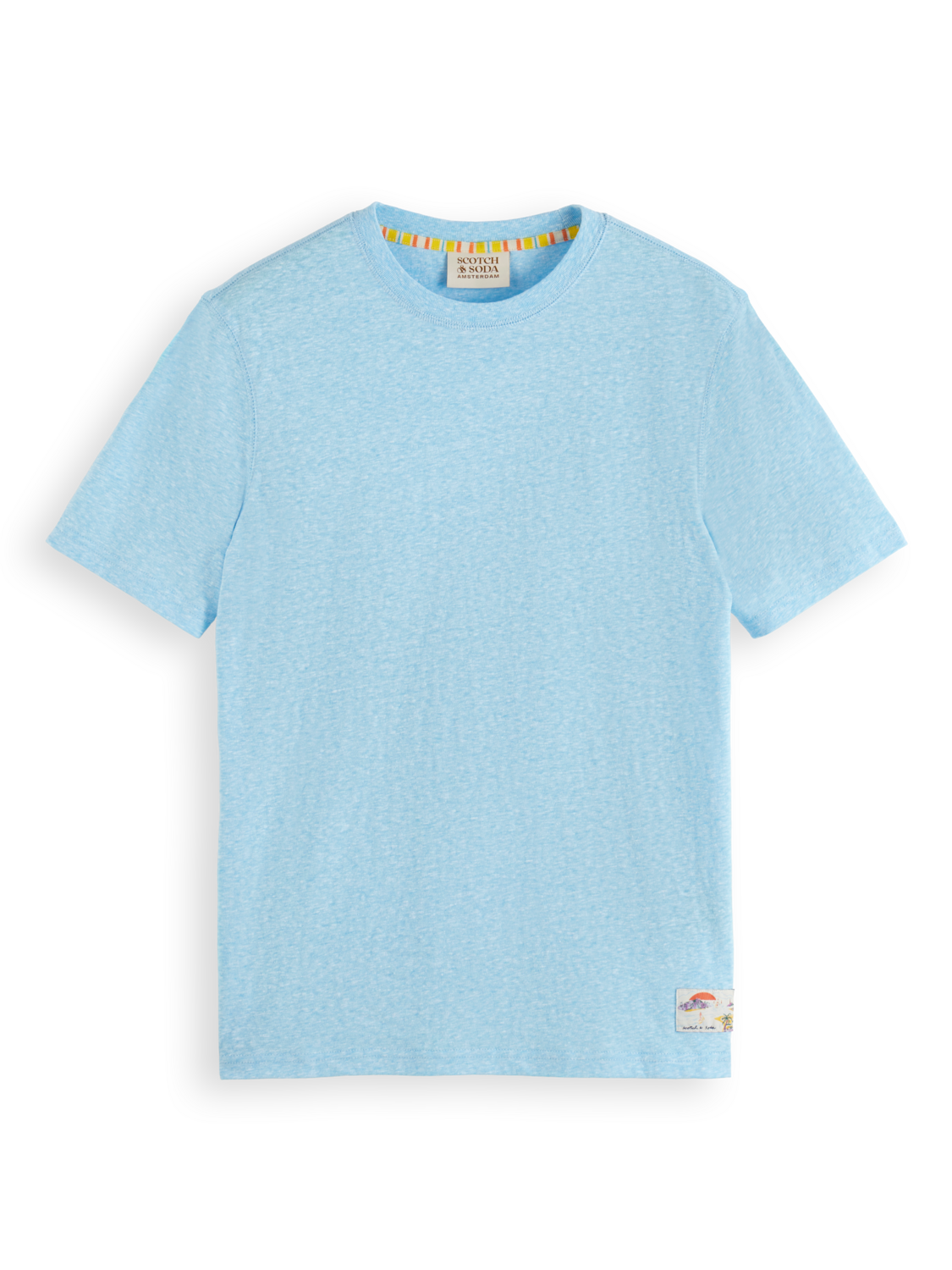 Men's Melange Label T-Shirt | Blue | | Scotch & Soda