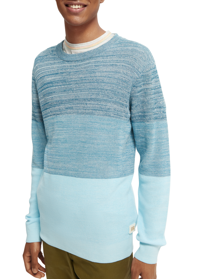 Striped structure-knit organic sweater | Scotch & Soda