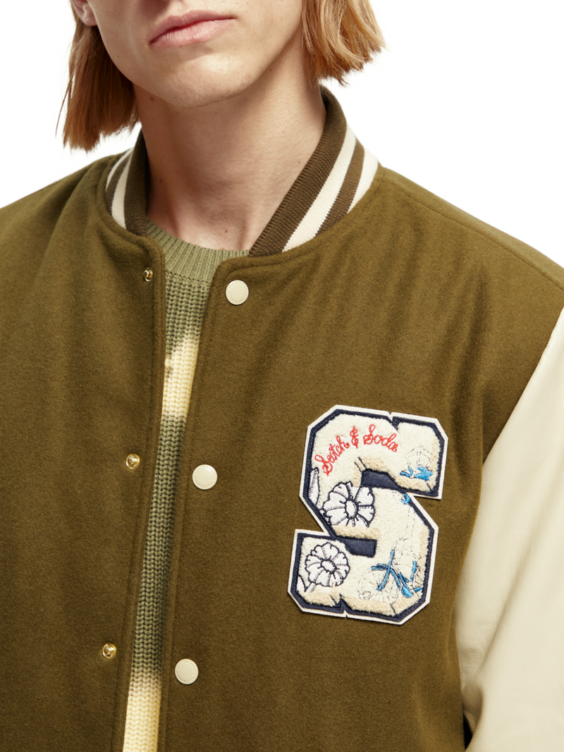 Leather Varsity Jacket - GANT