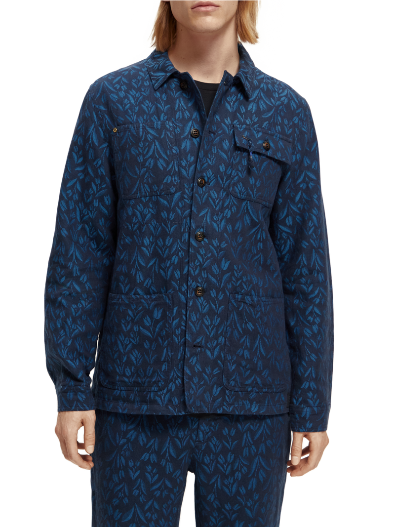 Jacquard workwear utility jacket