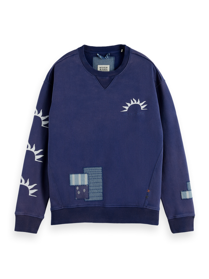 Relaxed fit repair stitch sweatshirt | Scotch & Soda