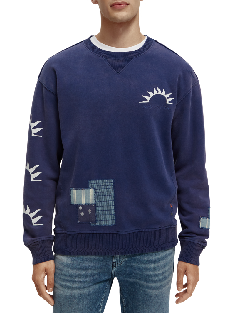 Relaxed fit repair stitch sweatshirt | Scotch & Soda