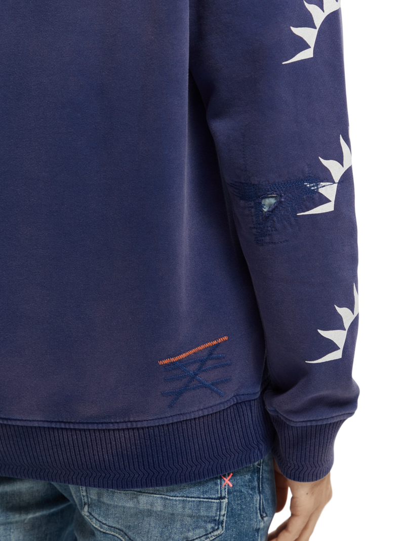 Relaxed fit repair stitch sweatshirt | Scotch & Soda