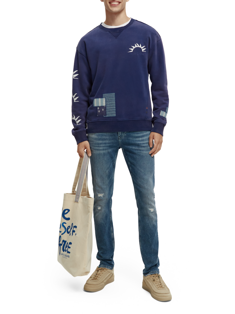 Relaxed fit repair stitch sweatshirt | Scotch & Soda