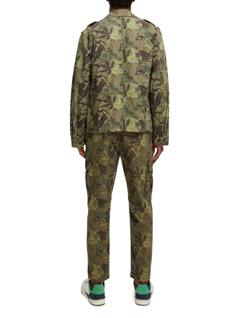 MILITARY STYLE CARGO IN FLORAL TIE DYE