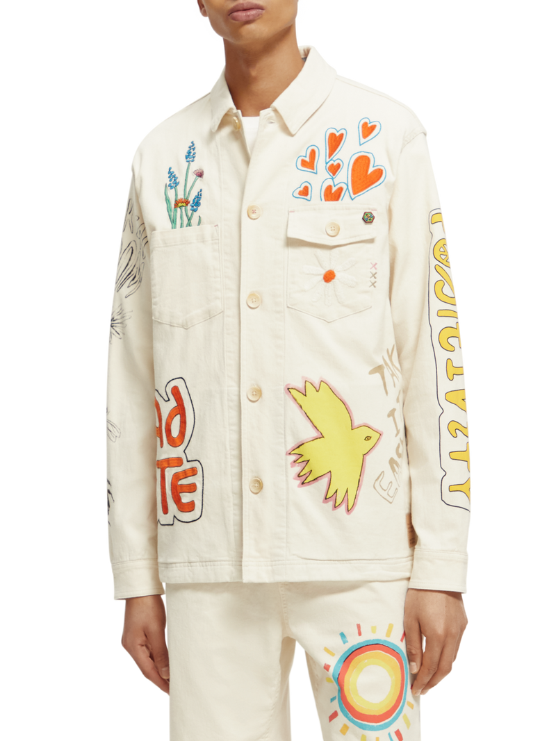 Louis Vuitton White Cotton Twill Long Sleeve Shirt M Louis Vuitton