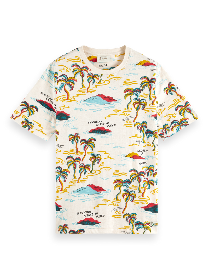 Printed crewneck T-shirt | Scotch & Soda