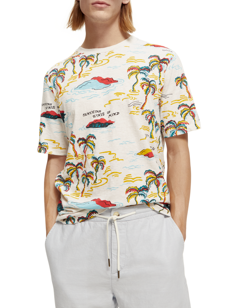 Printed crewneck T-shirt | Scotch & Soda