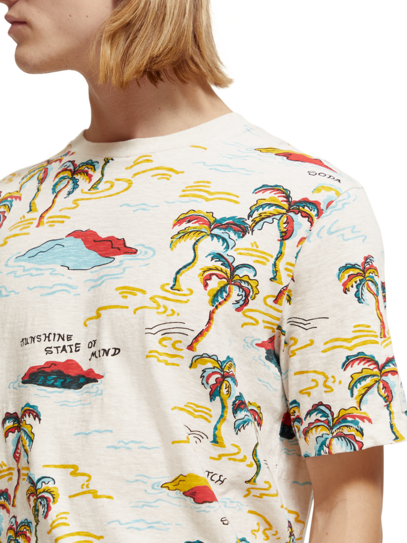 Printed crewneck T-shirt | Scotch & Soda