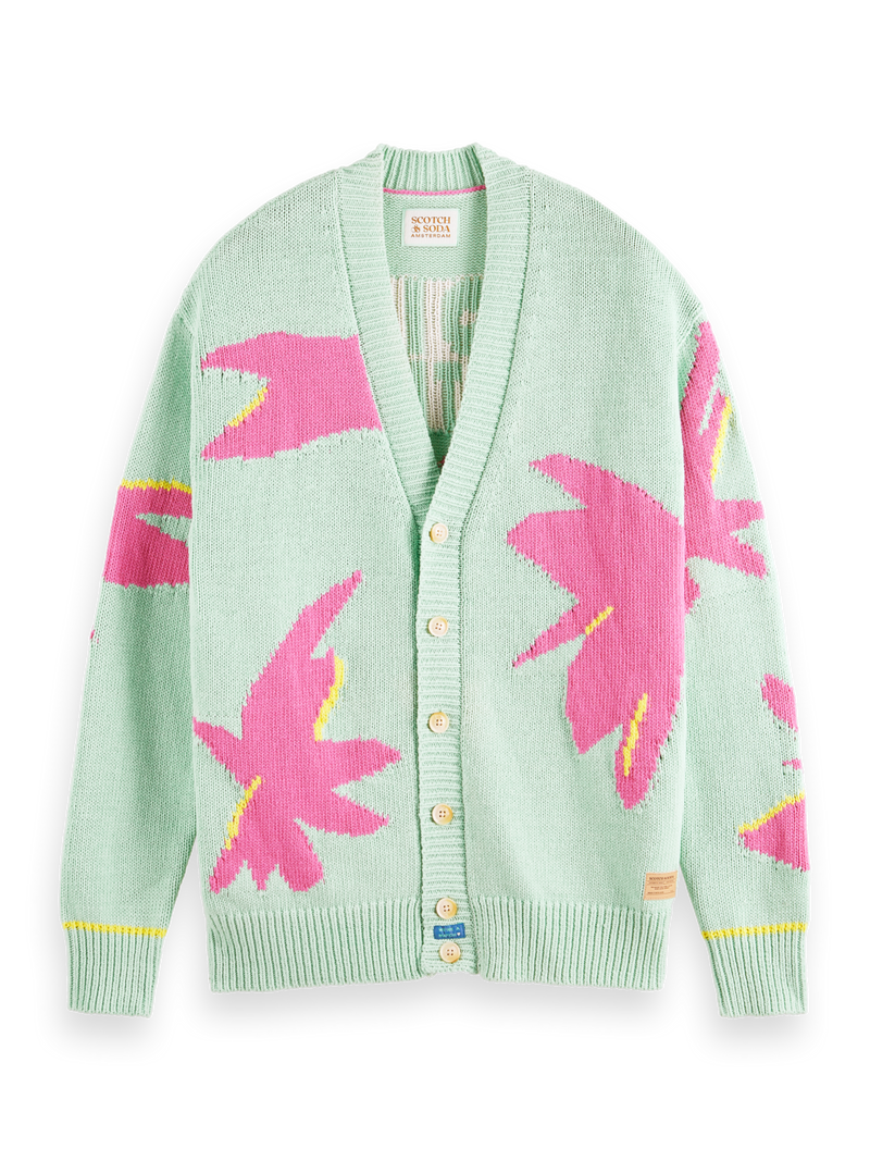 Women's Jacquard Floral Golf Sweater