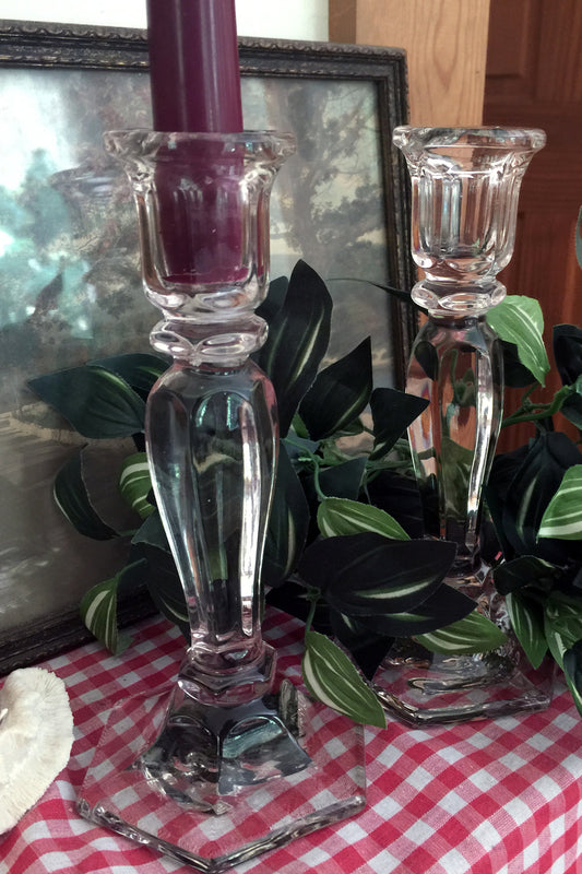 Vintage Glass Candle Set