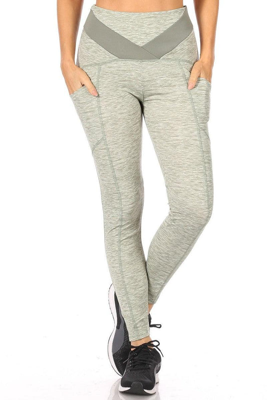 Shape Grey Contrast High Waist Leggings