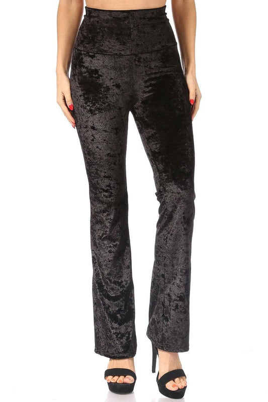 Sculpting Treggings With Waist Button Detail - Black