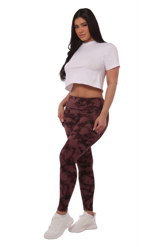 High Waist Contrast Seam Fleece Lined Leggings With Side Pockets -  Chocolate Brown – SHOSHO Fashion