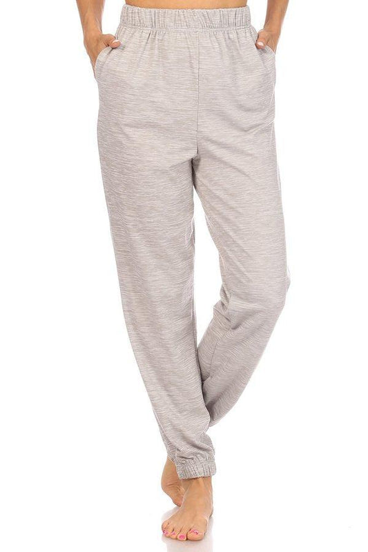 Fleece Lined Waffle Jogger Sweatpants - Light Grey – SHOSHO Fashion