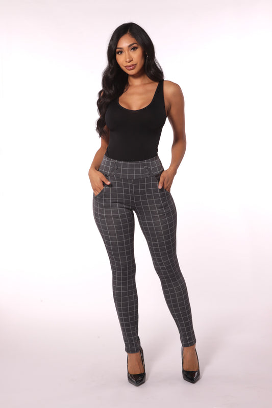 High Waist Treggings With Button-Fly Detail - Black – SHOSHO Fashion