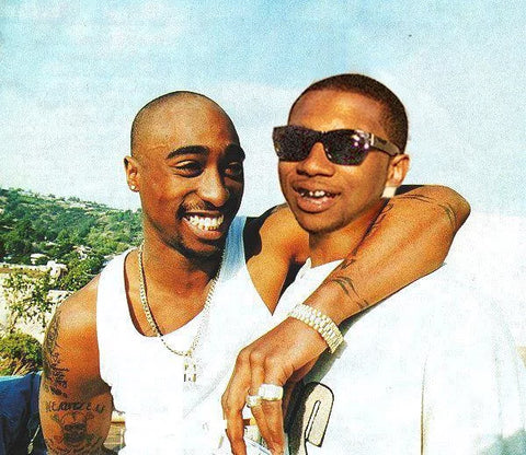 Rapper Lil B and Tupac