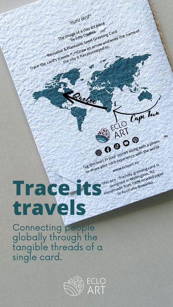 Trace its travels on the Plantable and Reusable Greeting Card