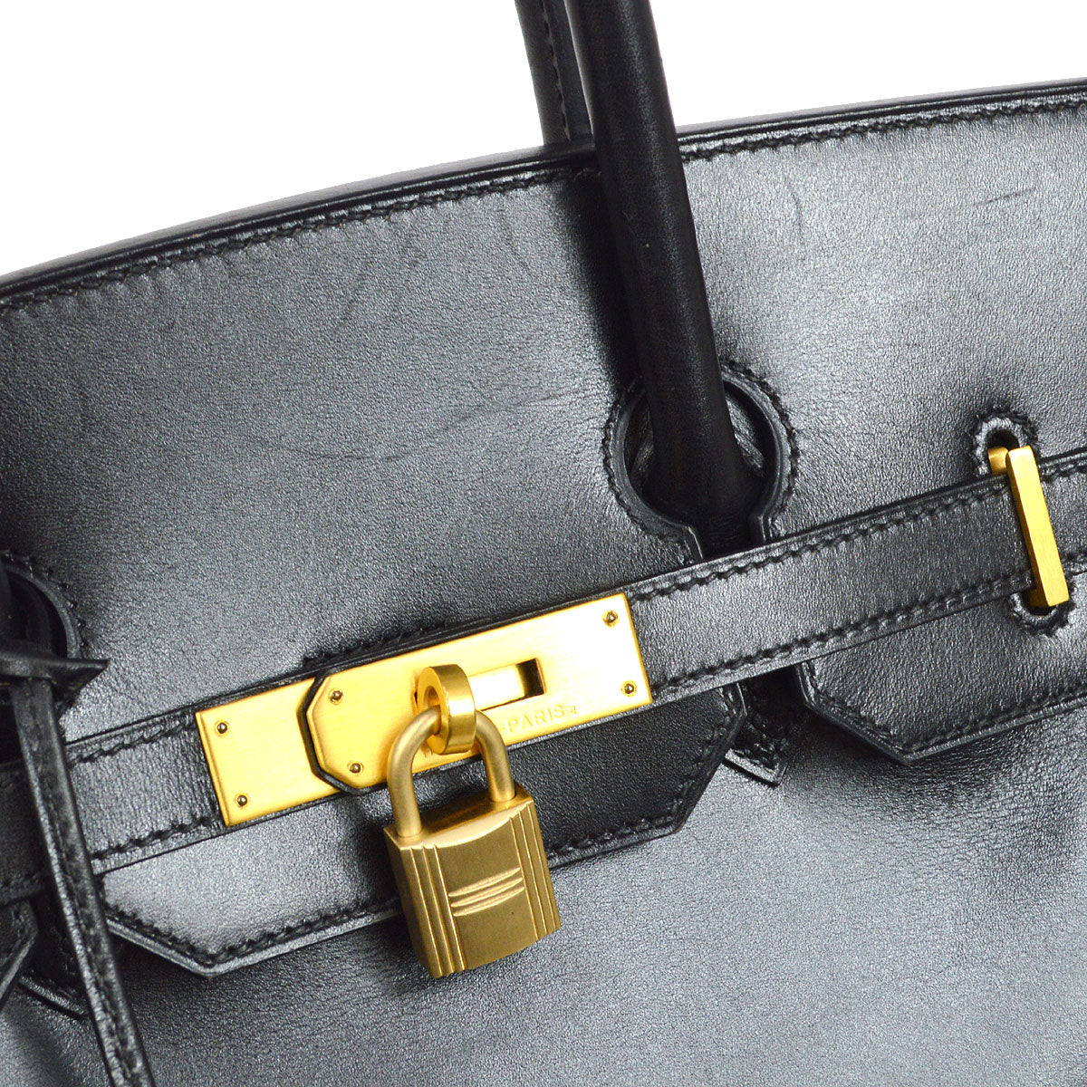 HERMES 2003 BIRKIN 35 Black Box calf 6207