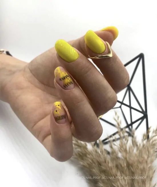 neonowy egzotyczny żółty, yellow gel polish