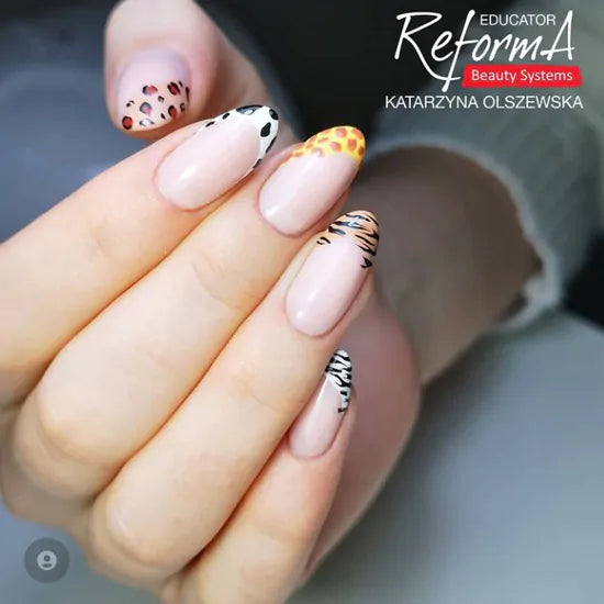 zwierzęce wzory french - Reforma Gel Polish