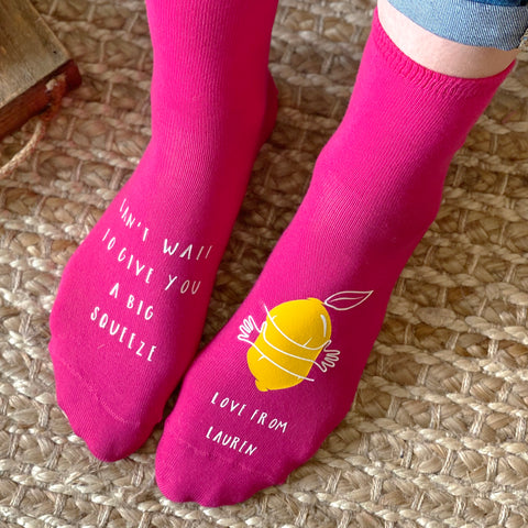 Big Squeeze Personalised Lemon Socks