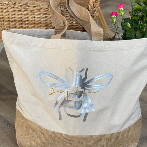 Personalised Name and Bee Bag