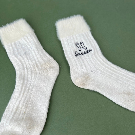Embroidered Yoga Socks – Solesmith